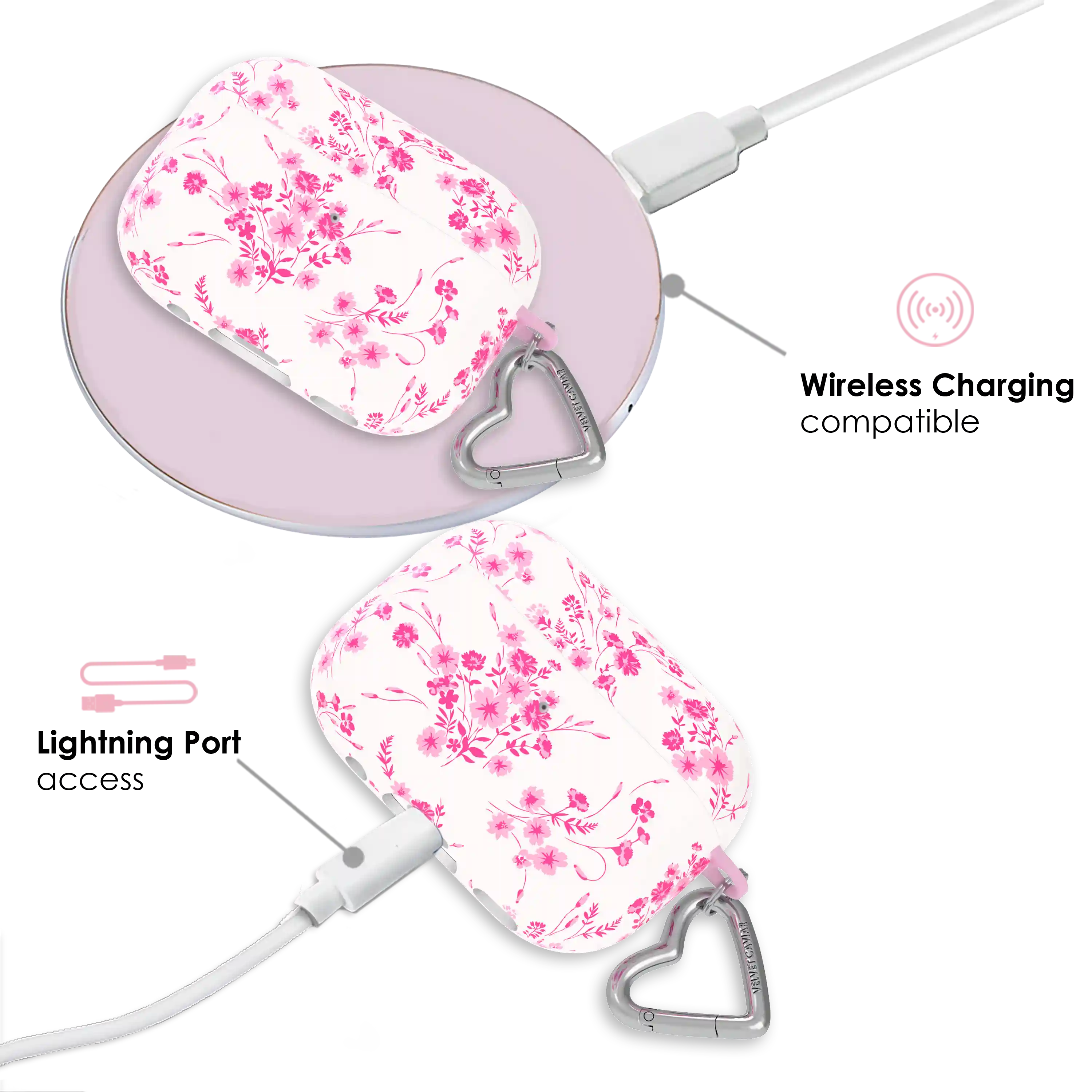 French Rose Floral AirPod Case