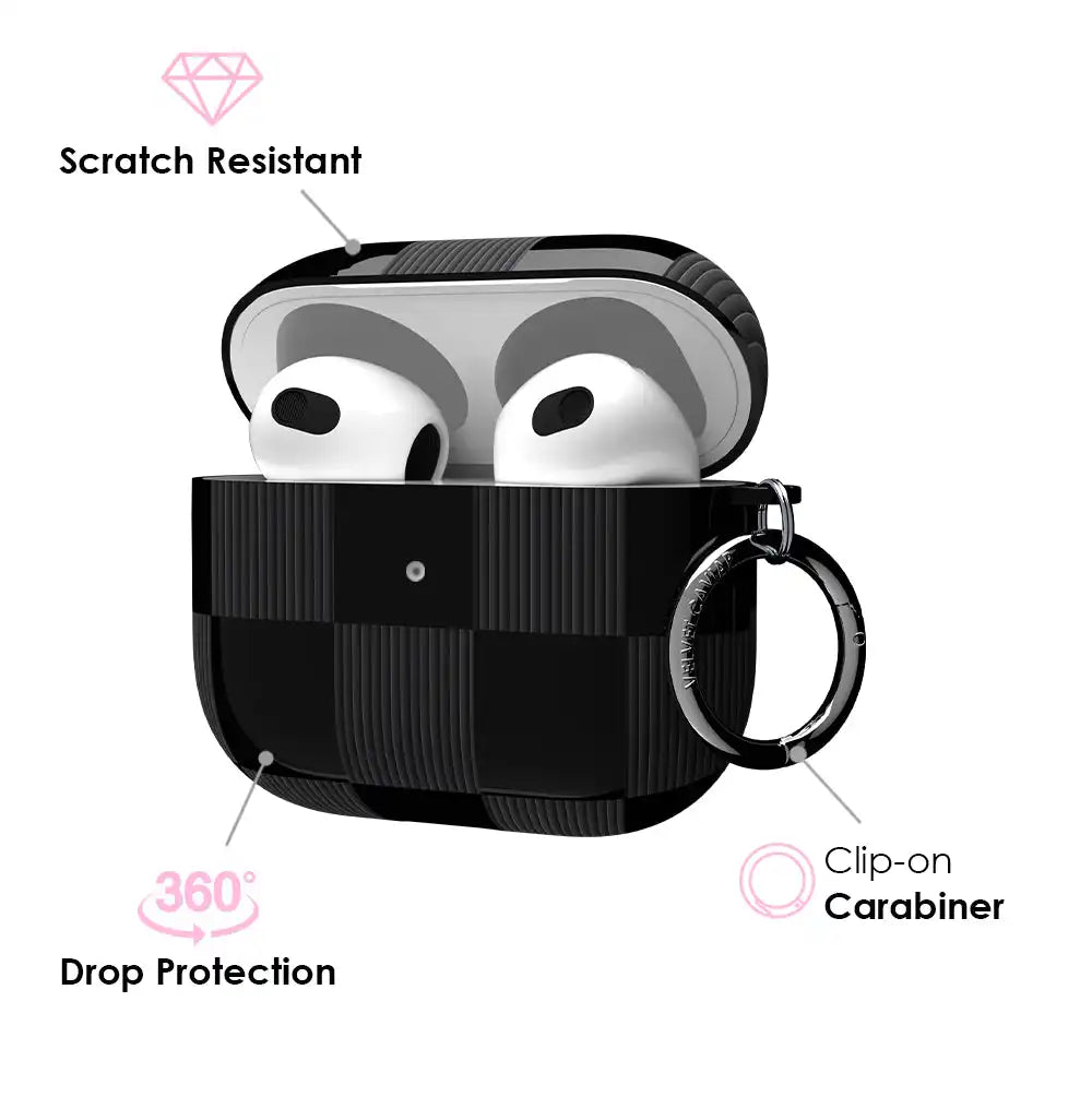 Noir Vibe Checkered AirPod Case
