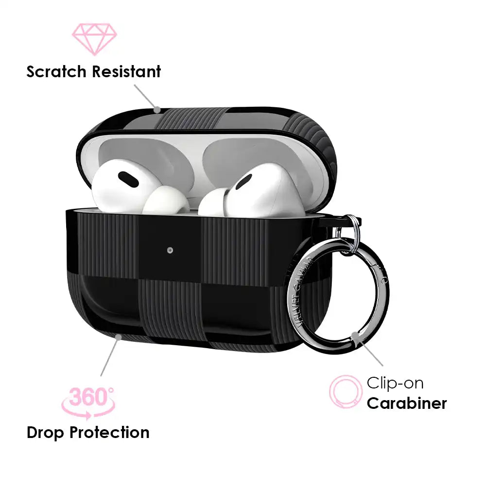 Noir Vibe Checkered AirPod Case