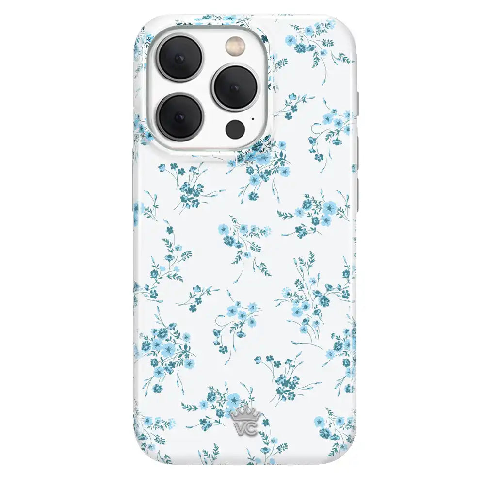 French Blue Floral iPhone Case