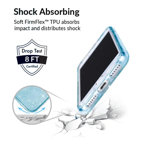 Blue Stardust Glitter iPhone Case