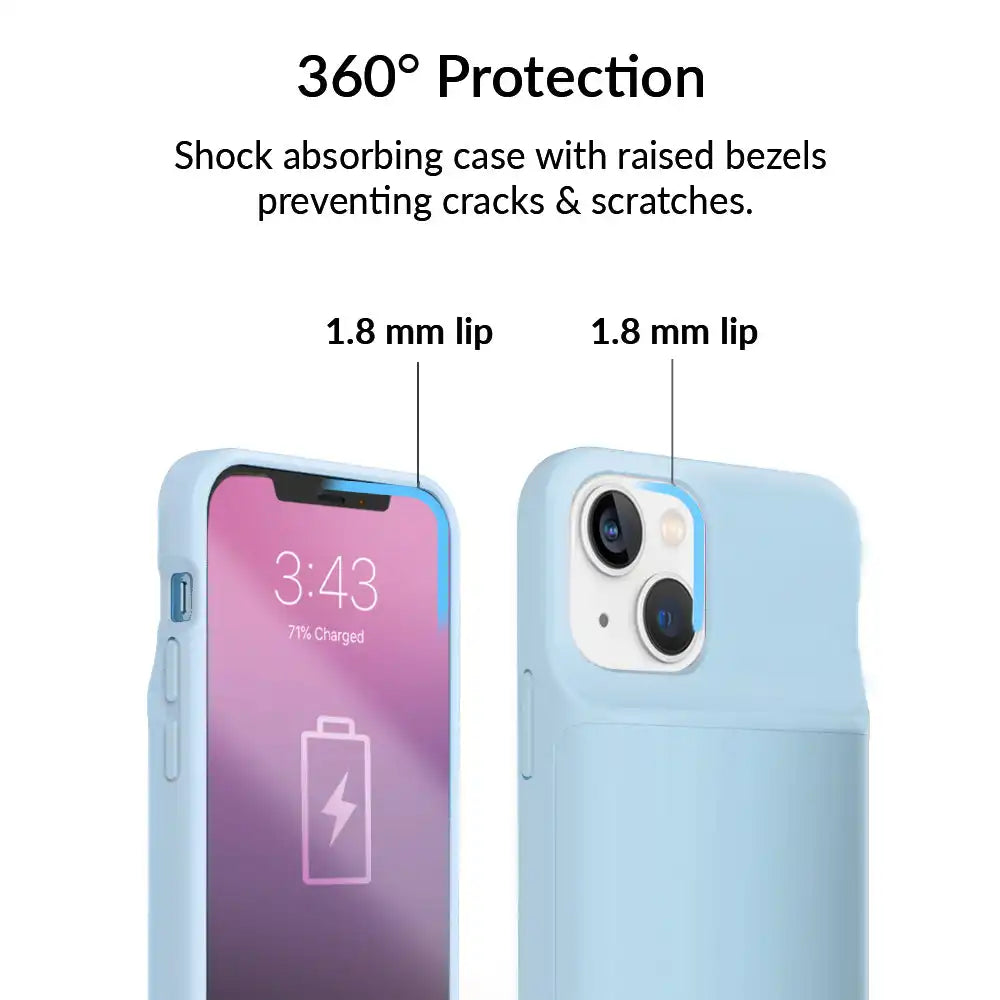 Light Blue iPhone Charging Case