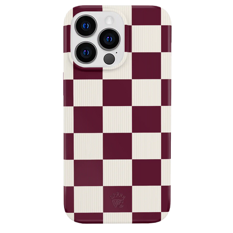 Burgundy Vibe Check iPhone Case