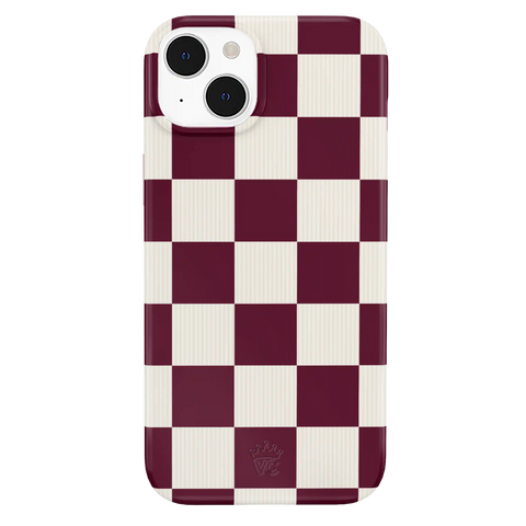 Burgundy Vibe Check iPhone Case