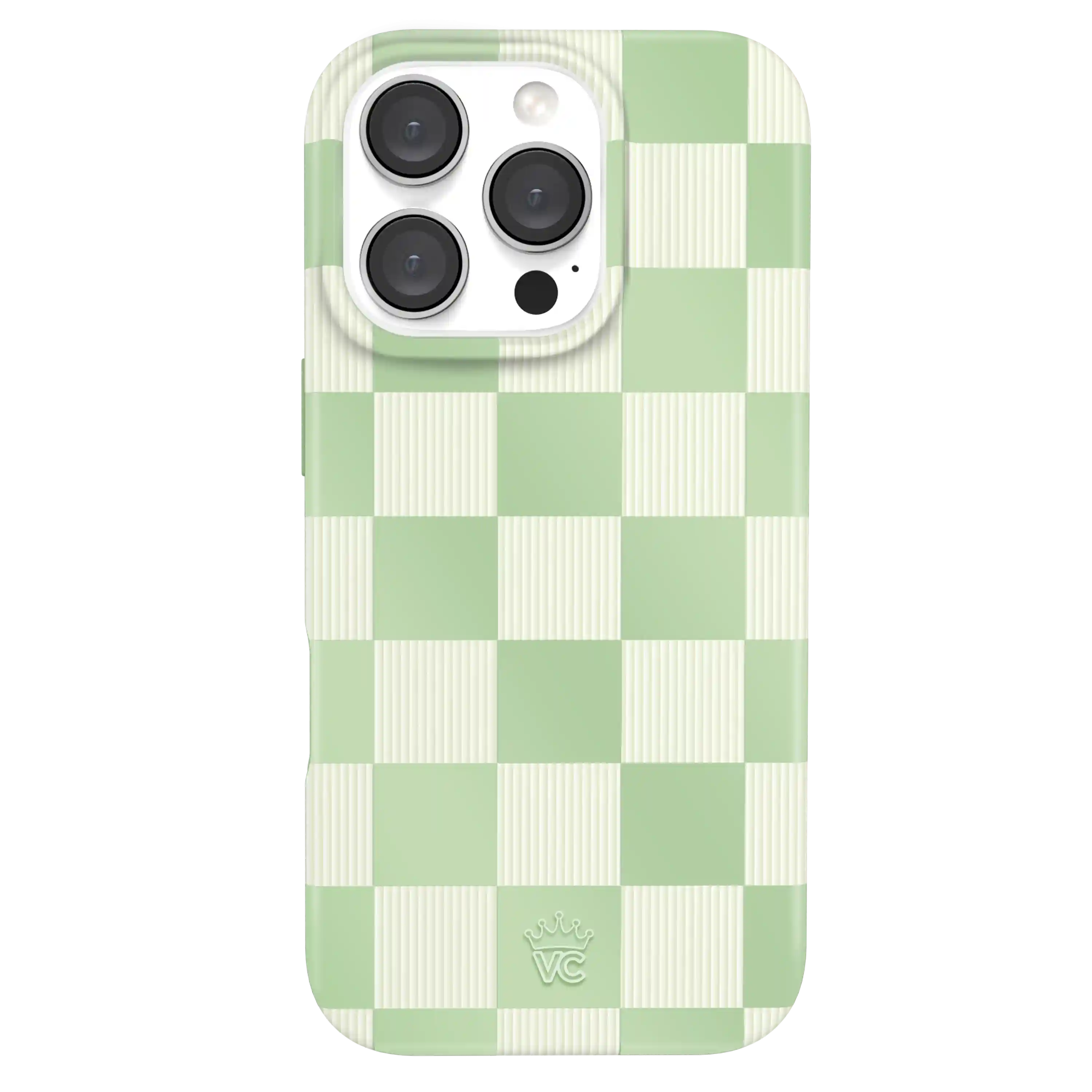 Pistachio Vibe Checkered iPhone Case
