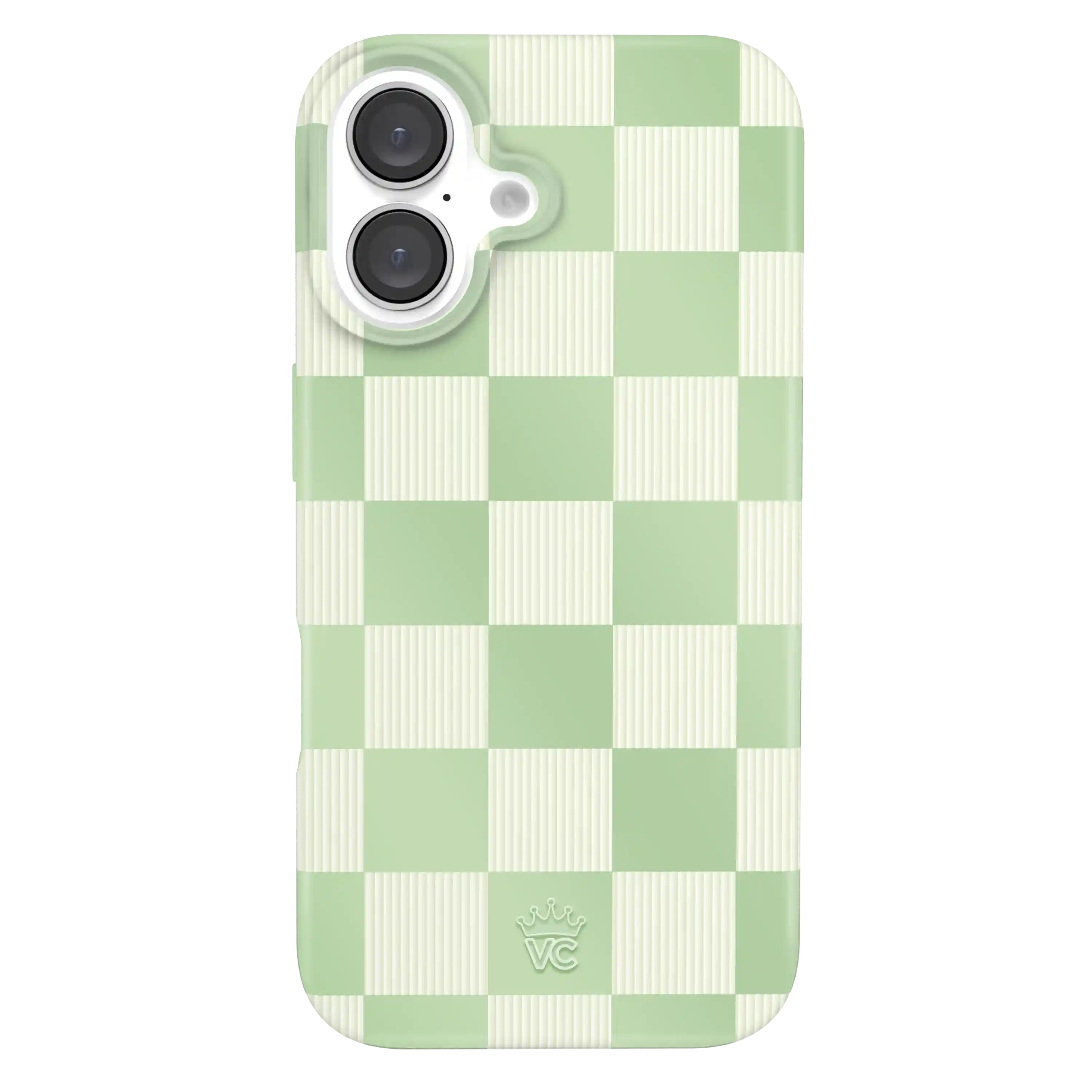 Pistachio Vibe Checkered iPhone Case