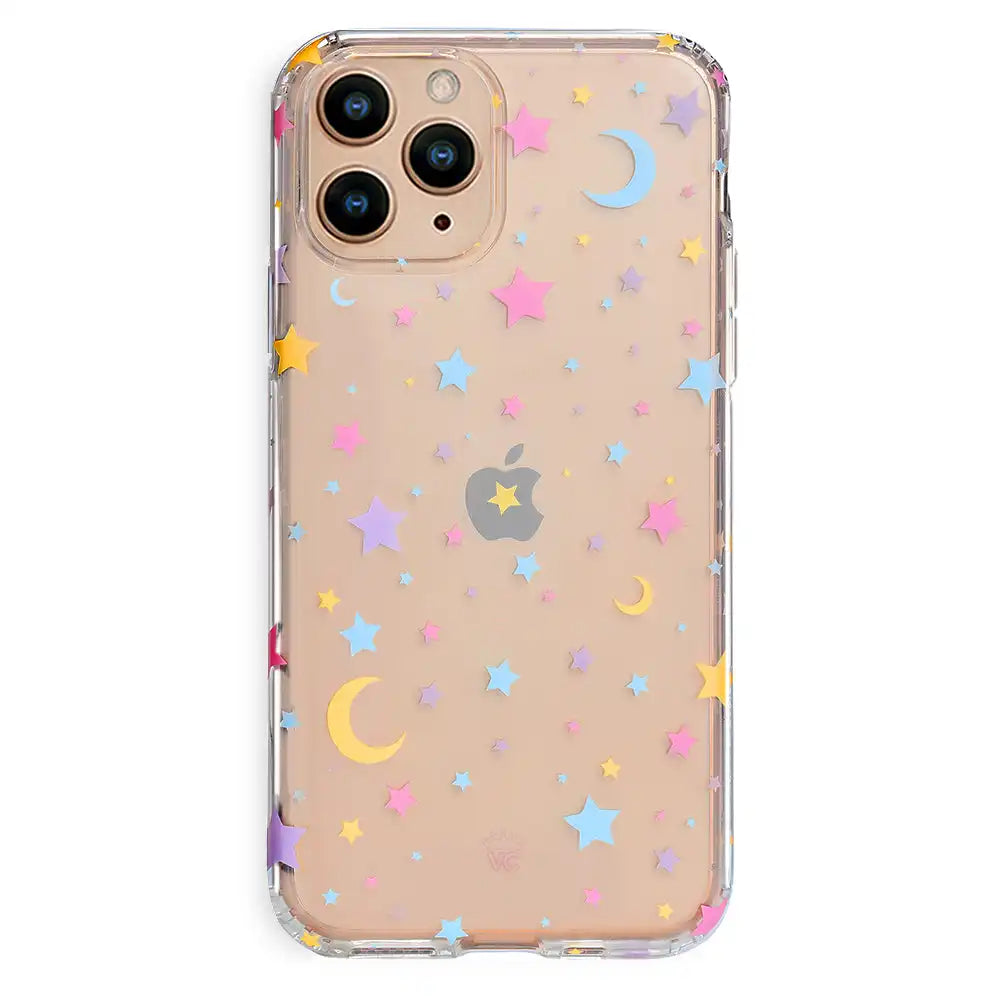 Pastel Starry Night Clear iPhone Case