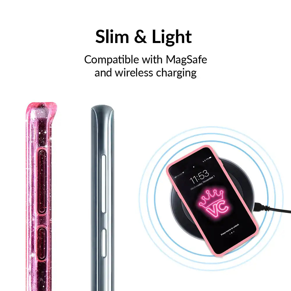 Pink Stardust Glitter Samsung Case
