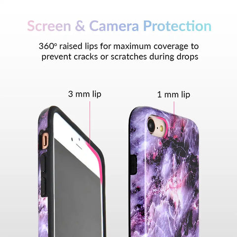 Purple Stone Marble iPhone Case
