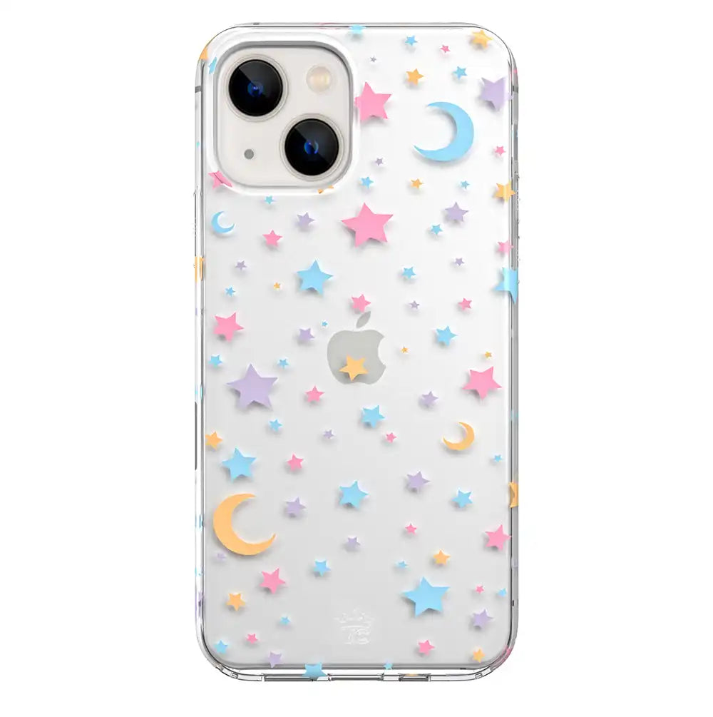 Pastel Starry Night Clear iPhone Case