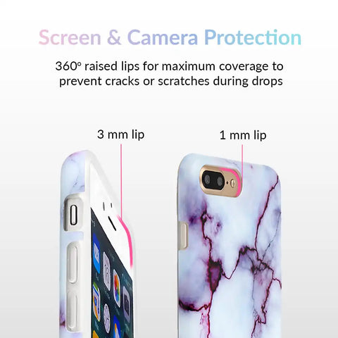 Purple Streak Marble iPhone Case