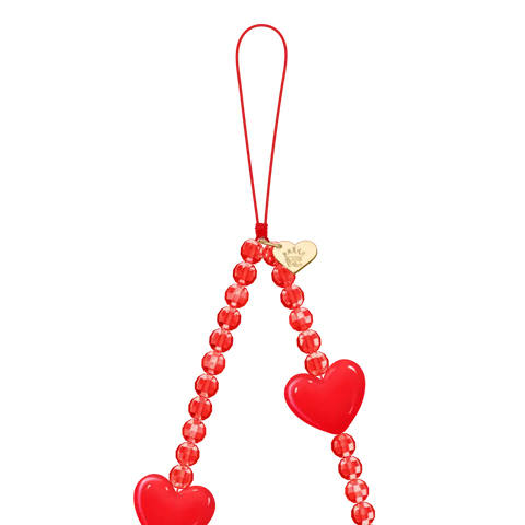 Red Heart Phone Charm