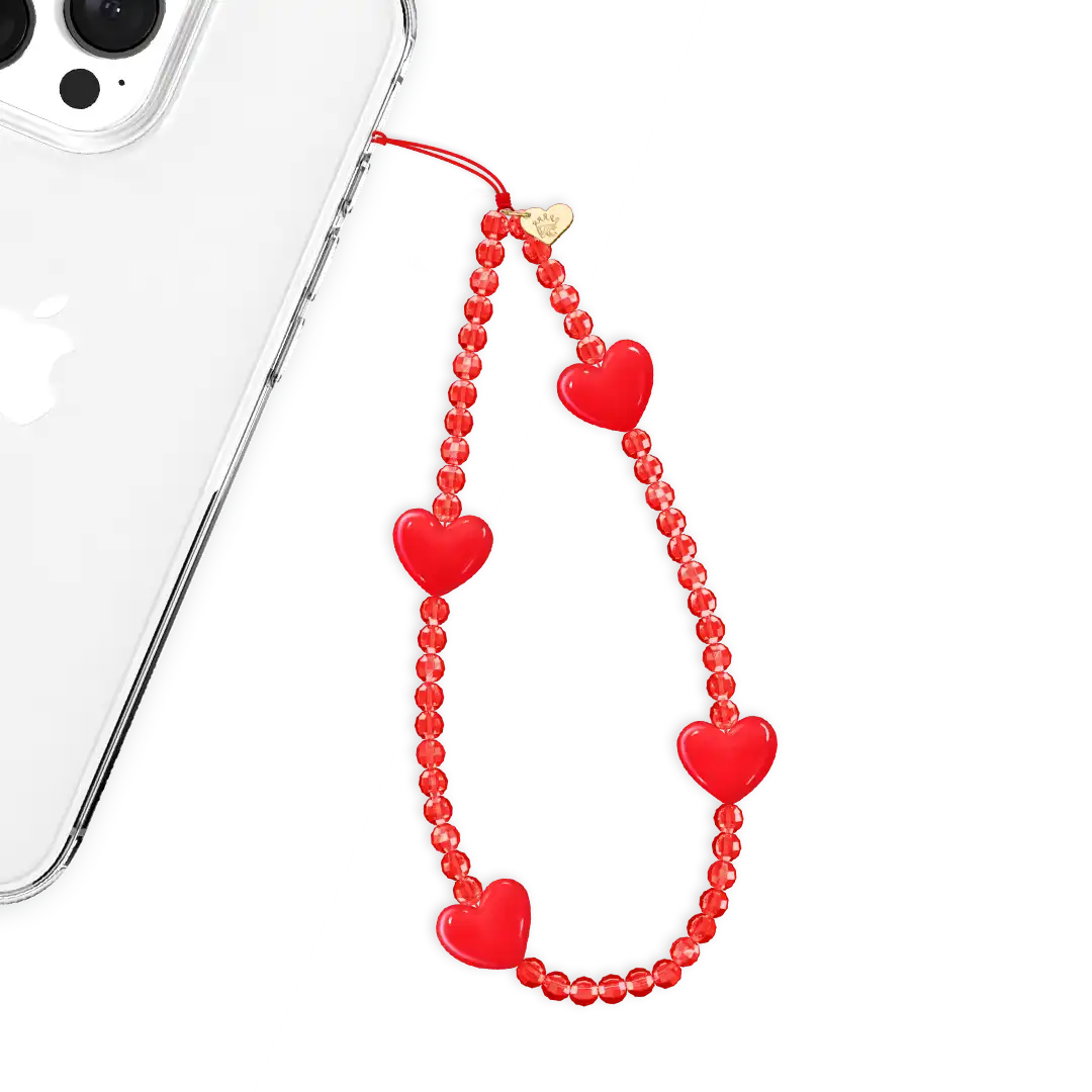 Red Heart Phone Charm