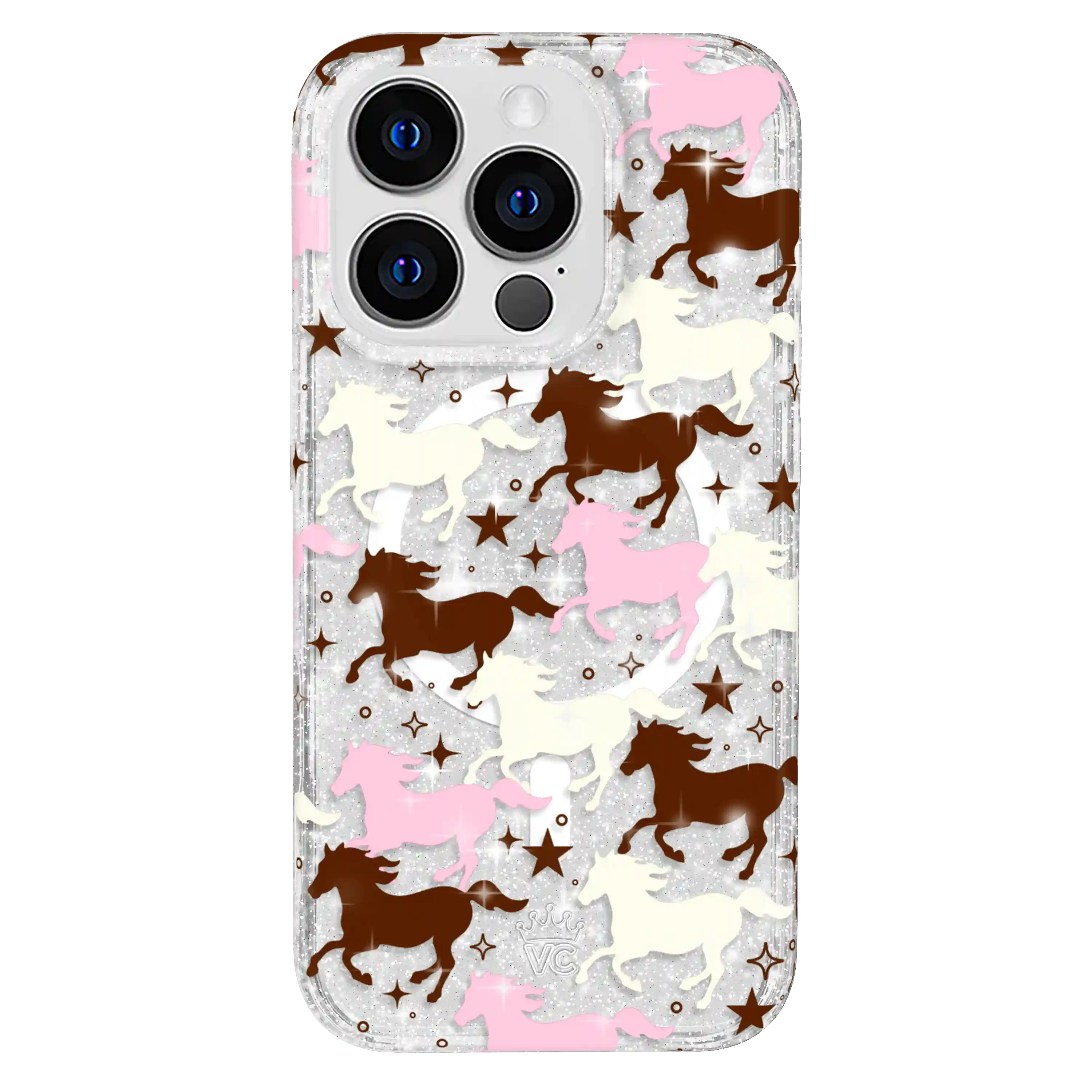 Pink Pony Glitter iPhone Case