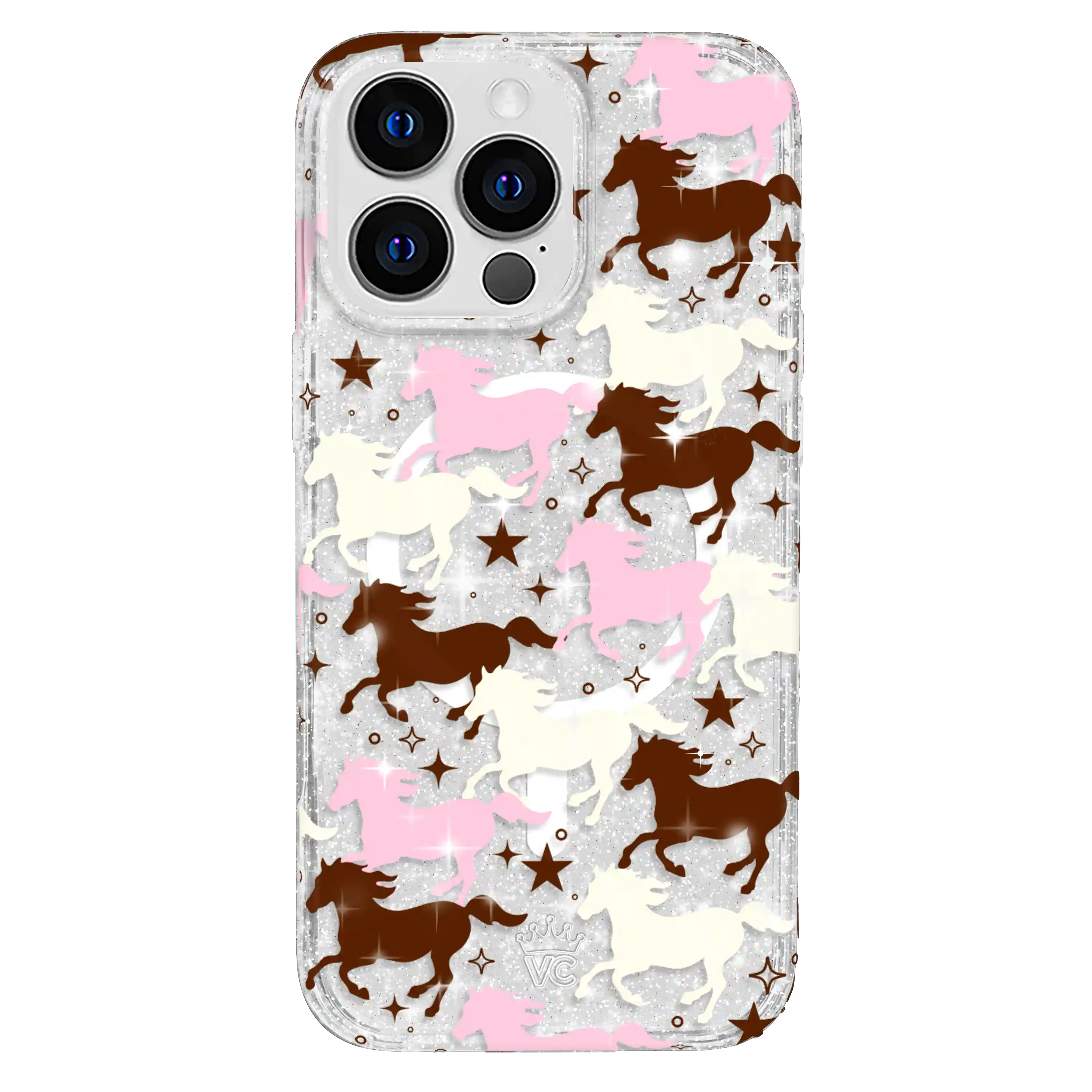 Pink Pony Glitter iPhone Case