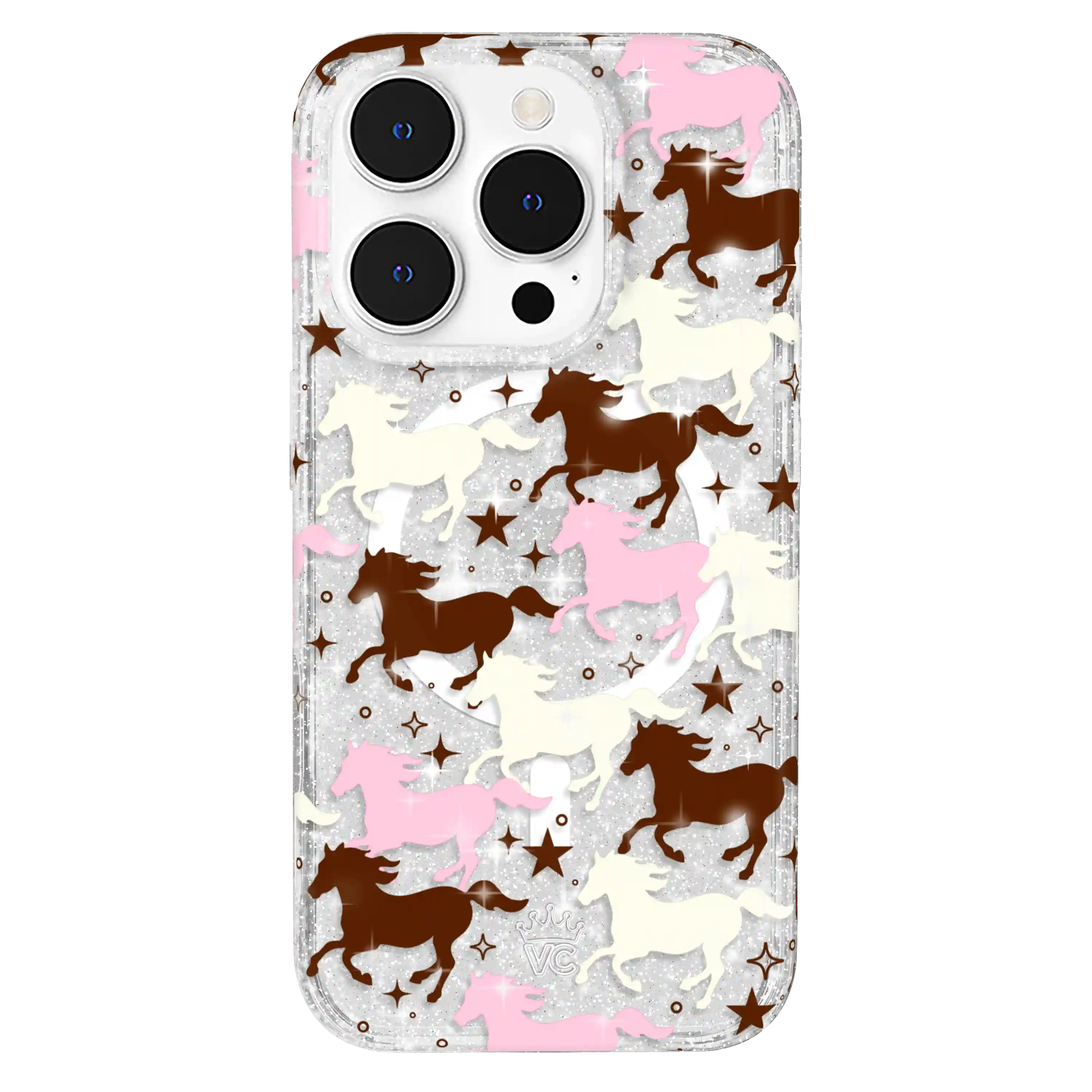 Pink Pony Glitter iPhone Case