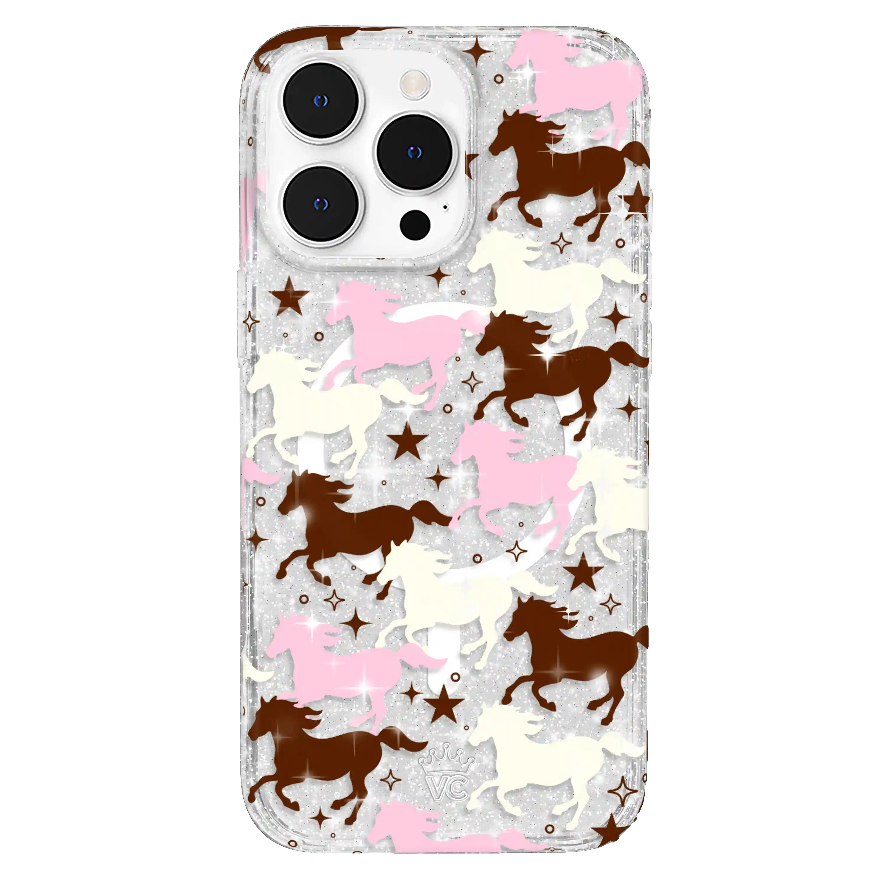Pink Pony Glitter iPhone Case