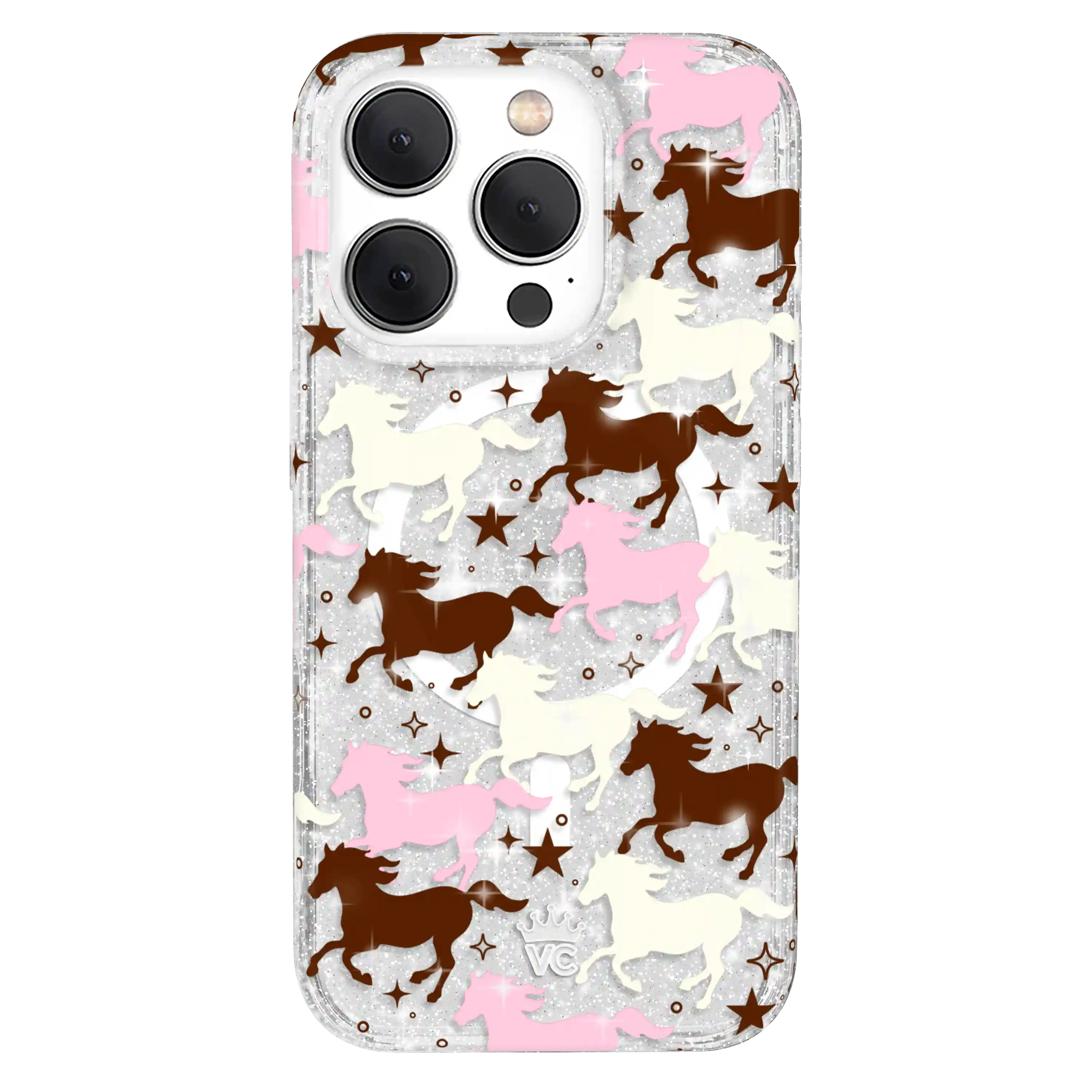 Pink Pony Glitter iPhone Case