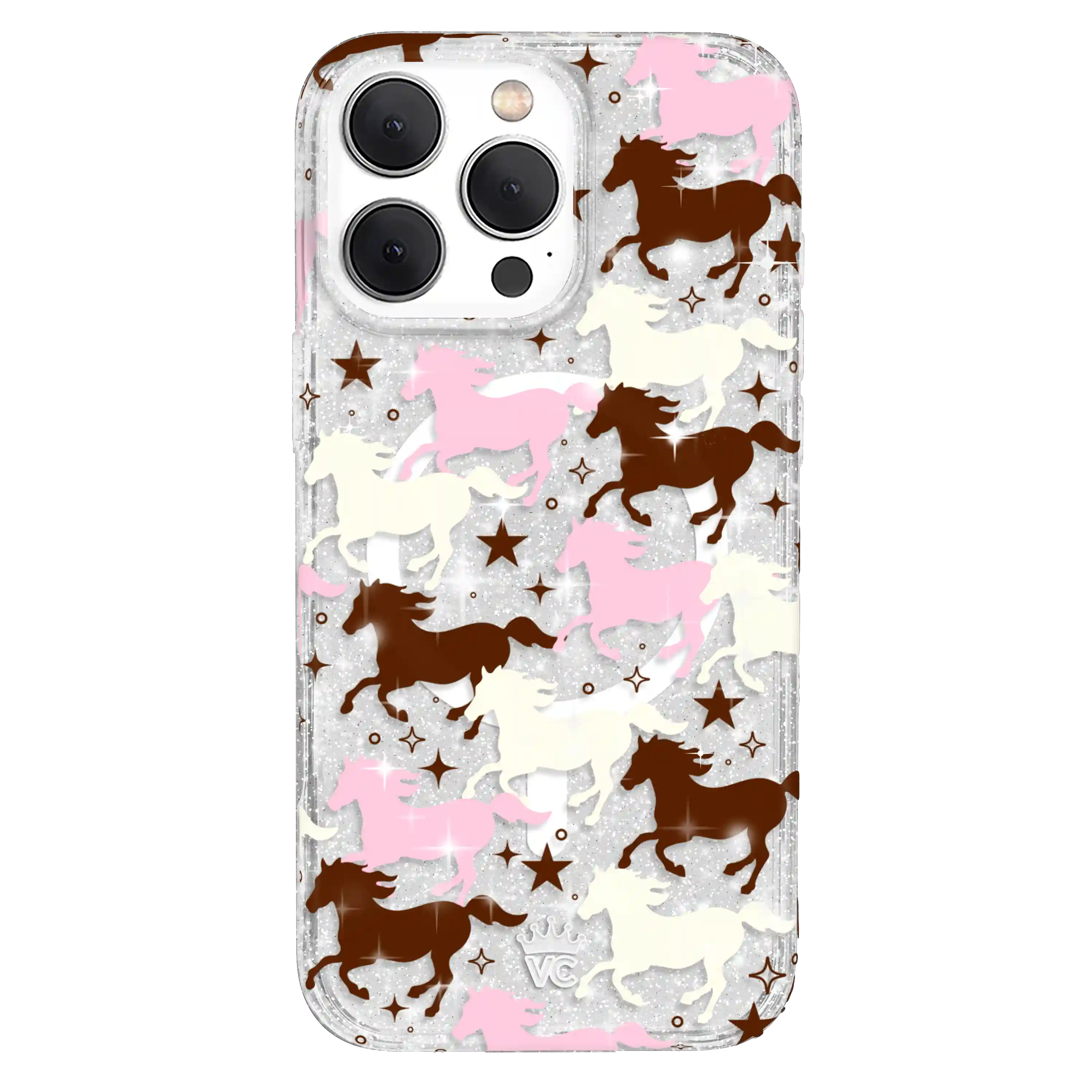 Pink Pony Glitter iPhone Case