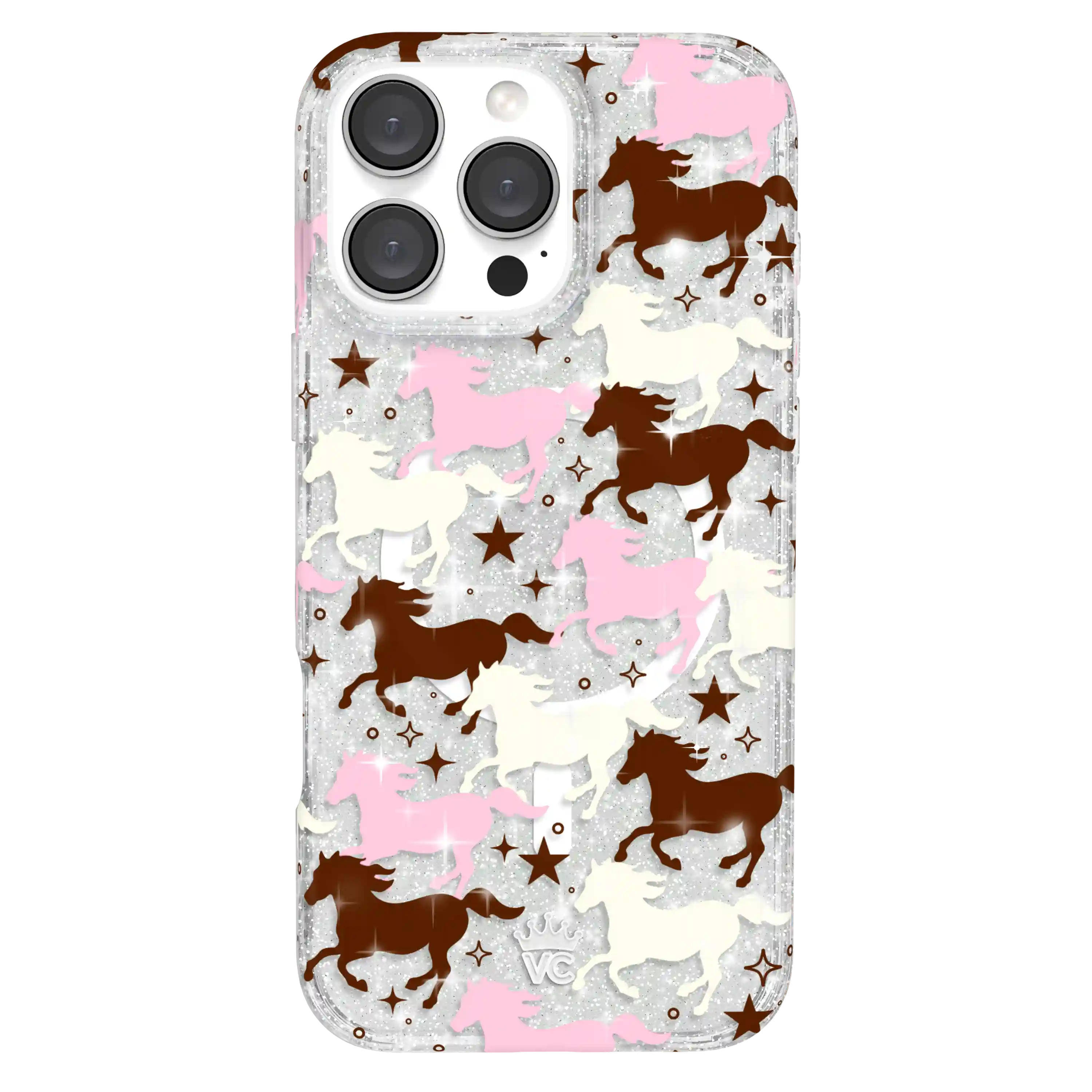 Pink Pony Glitter iPhone Case