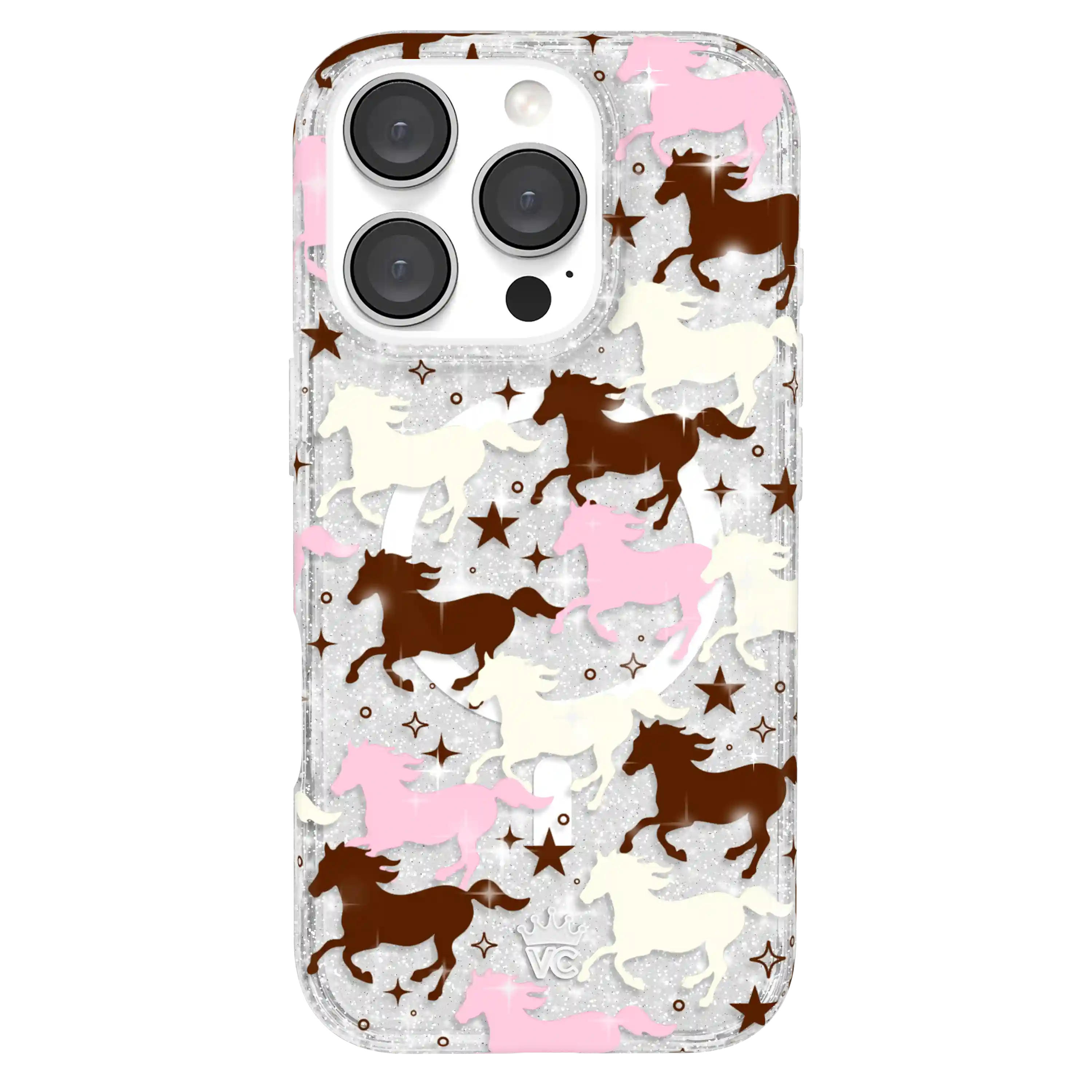 Pink Pony Glitter iPhone Case
