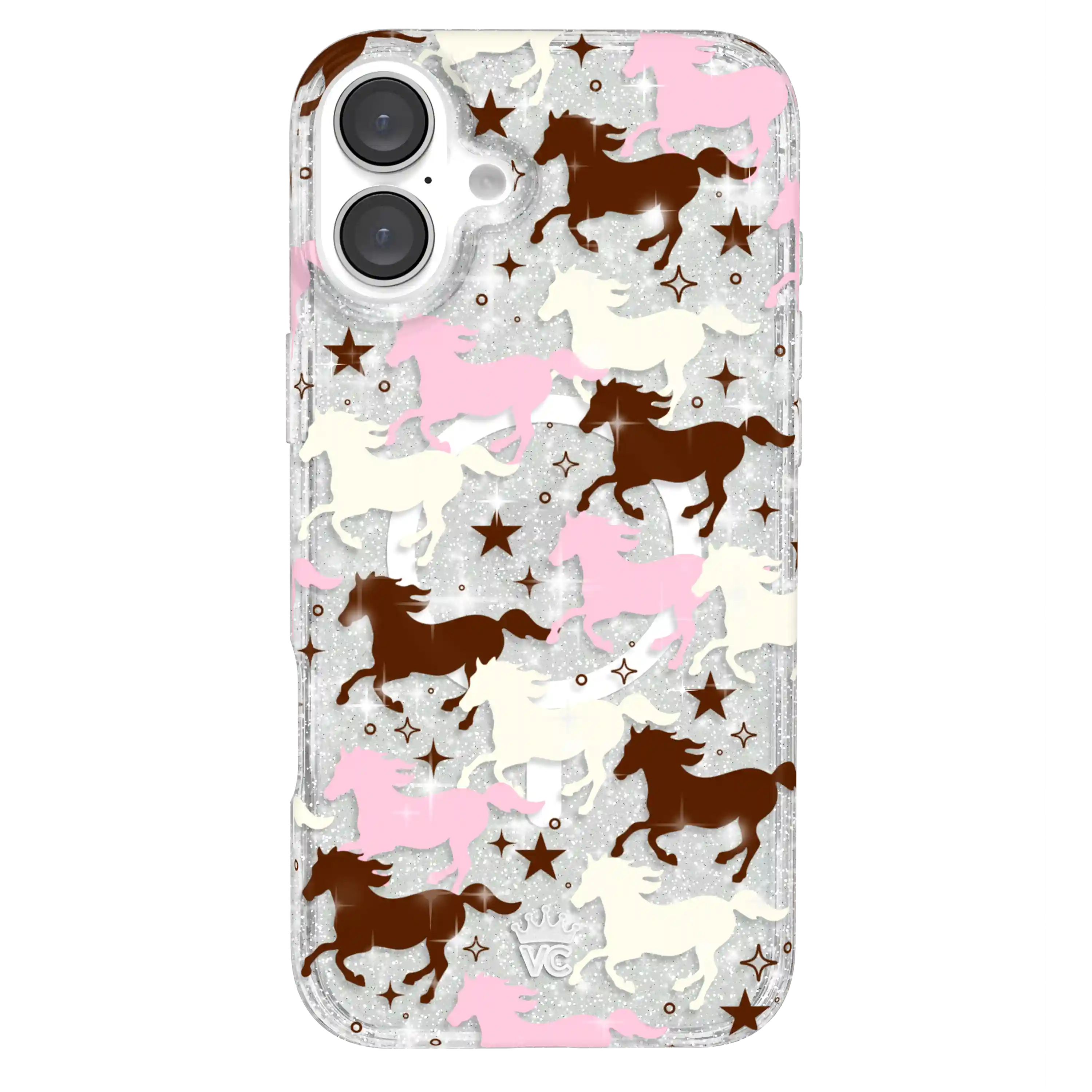 Pink Pony Glitter iPhone Case