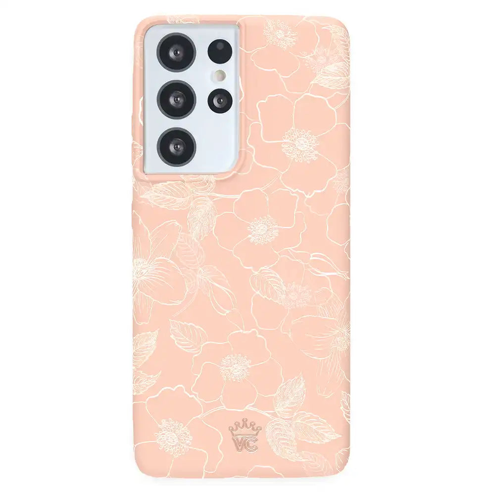 Peach Blossom Floral Samsung Case