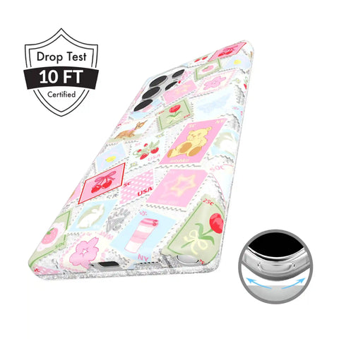 Spring Whimsy Stamps Glitter Samsung Case