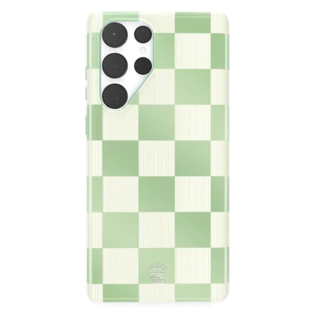 Pistachio Vibe Checkered Samsung Case