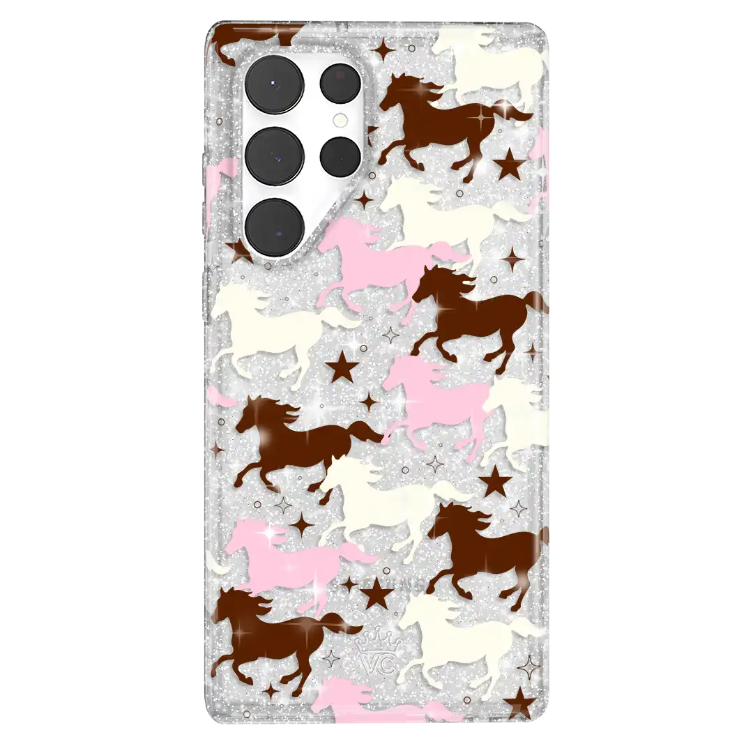Pink Pony Glitter Samsung Case