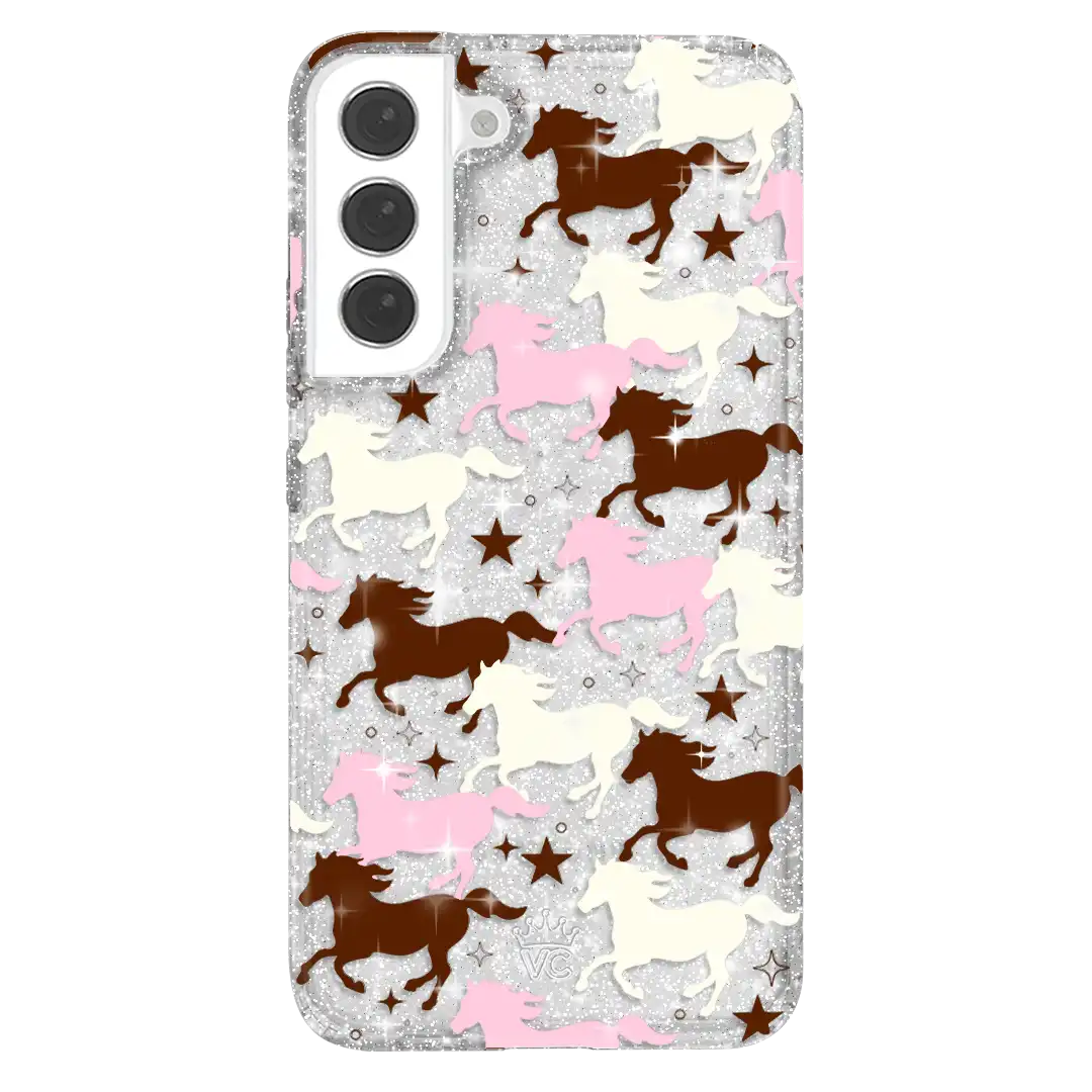 Pink Pony Glitter Samsung Case