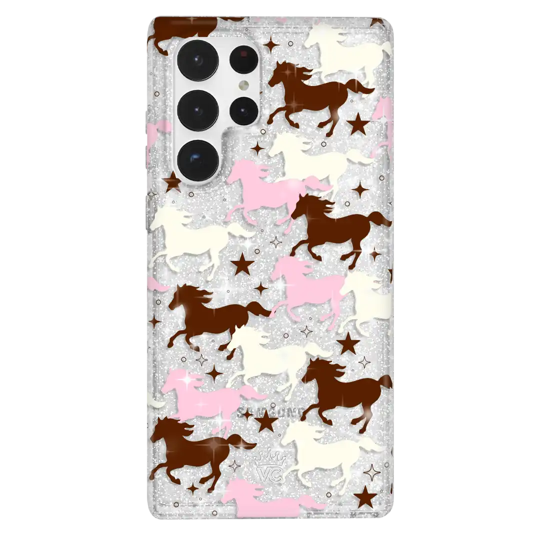 Pink Pony Glitter Samsung Case