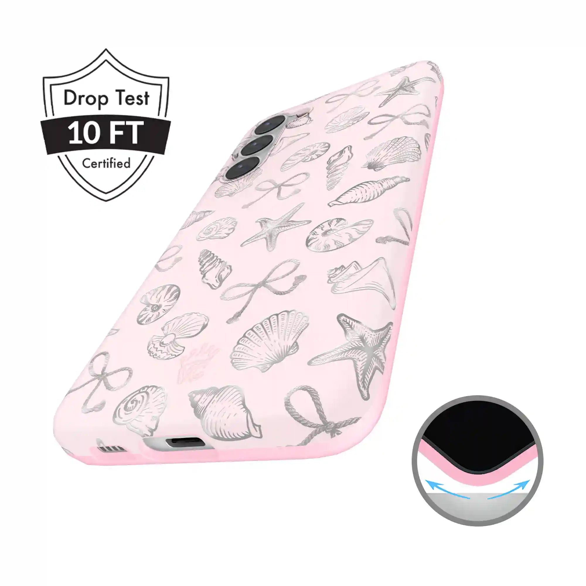 Pink Coastal Seashells Samsung Case