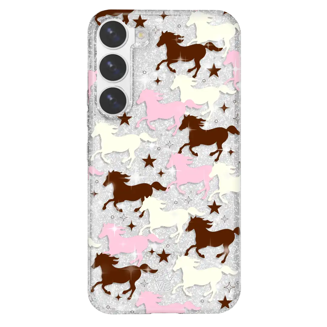 Pink Pony Glitter Samsung Case