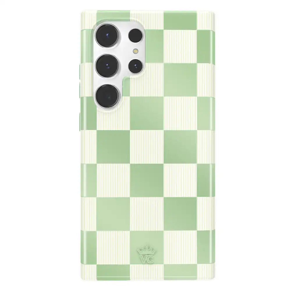 Pistachio Vibe Checkered Samsung Case