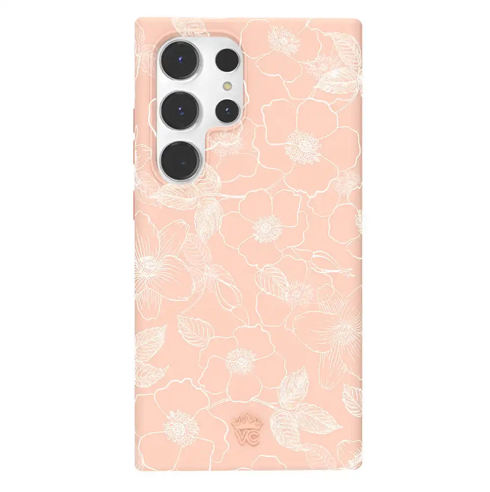 Peach Blossom Floral Samsung Case