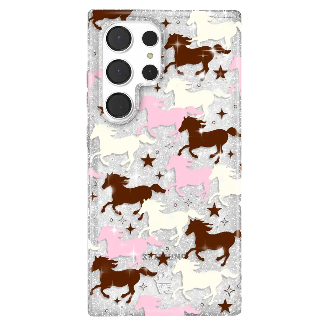 Pink Pony Glitter Samsung Case
