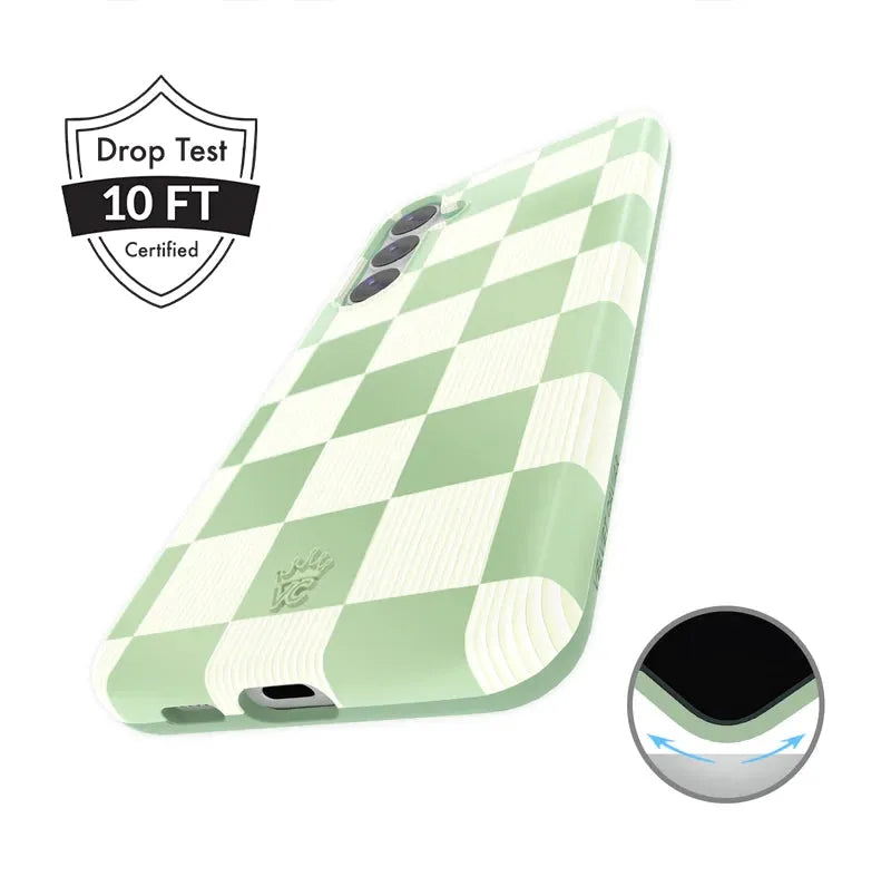 Pistachio Vibe Checkered Samsung Case