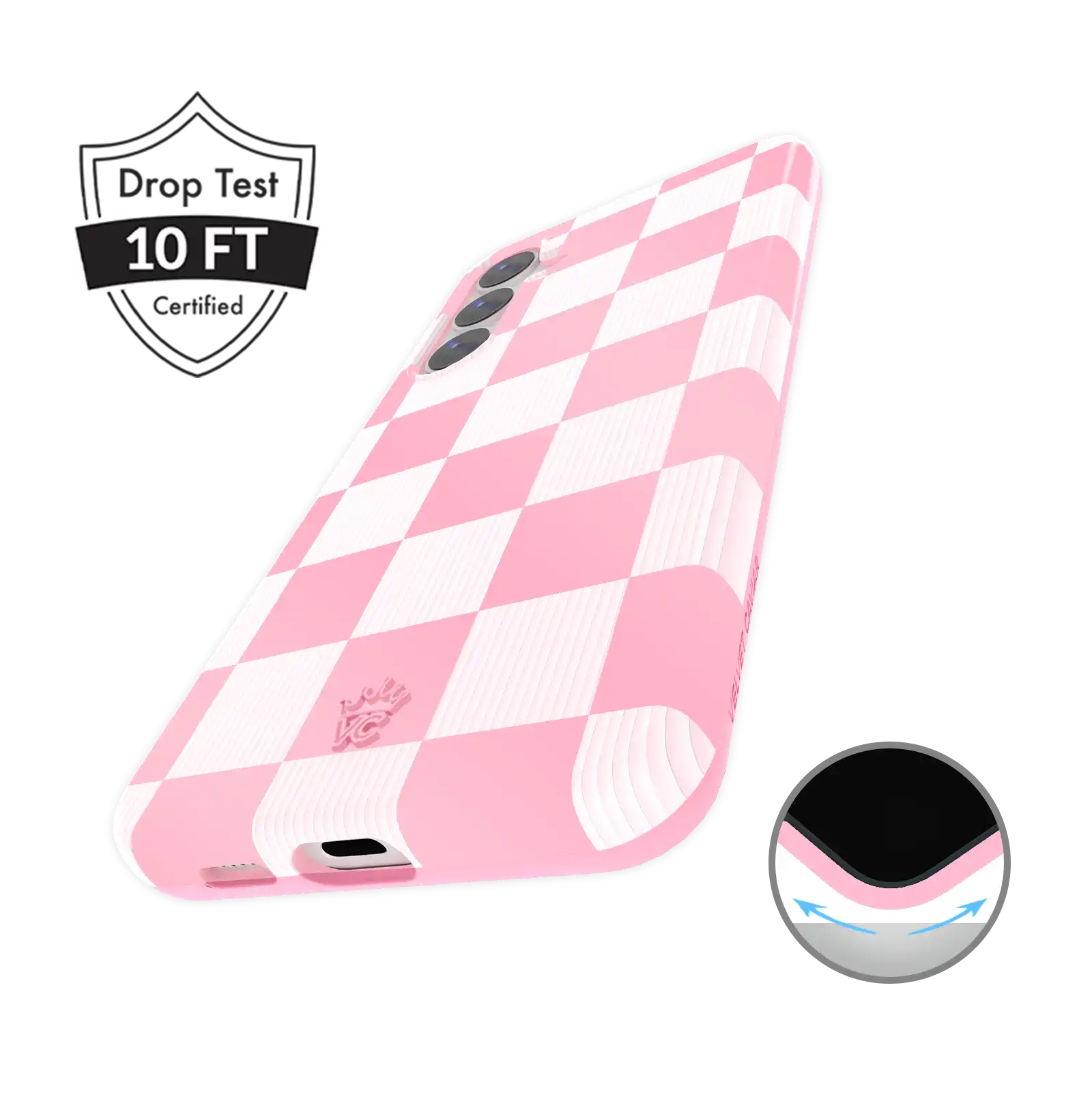 Pink Vibe Checkered Samsung Case