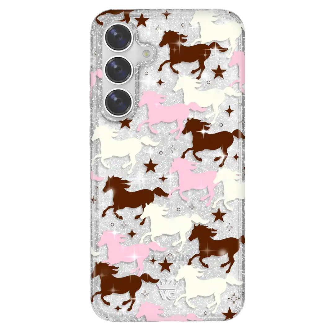 Pink Pony Glitter Samsung Case