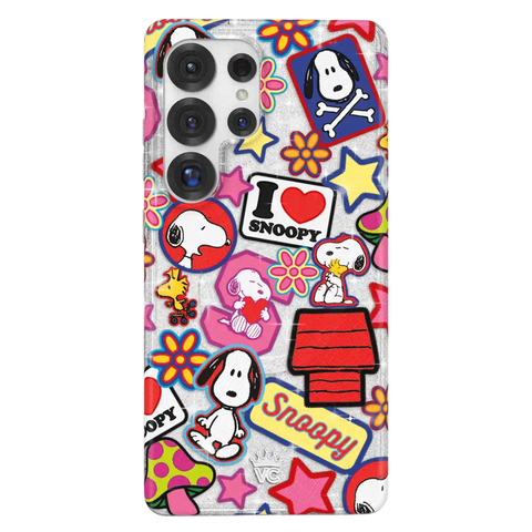 Snoopy Patchwork Glitter Samsung Case