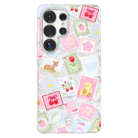 Spring Whimsy Stamps Glitter Samsung Case