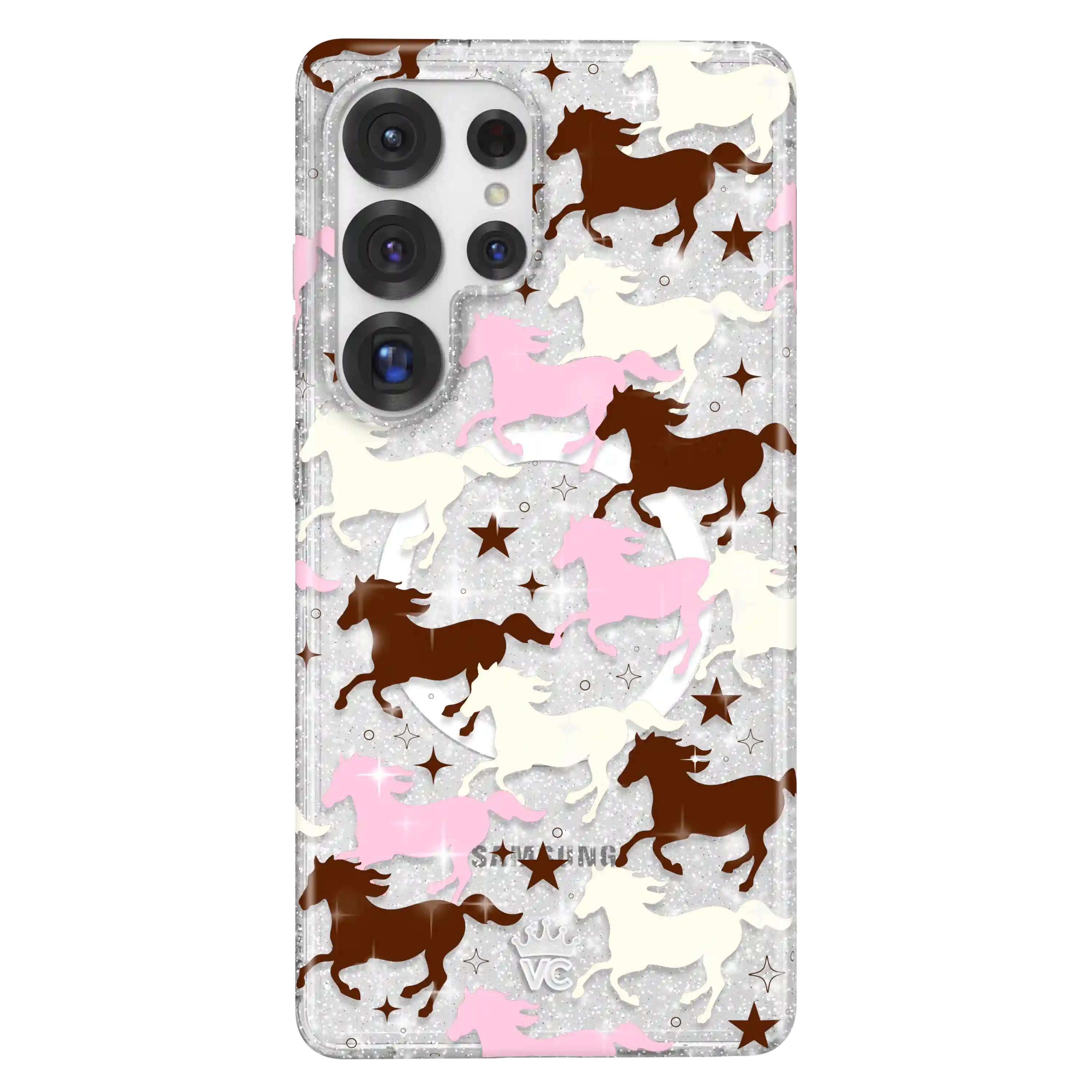 Pink Pony Glitter Samsung Case