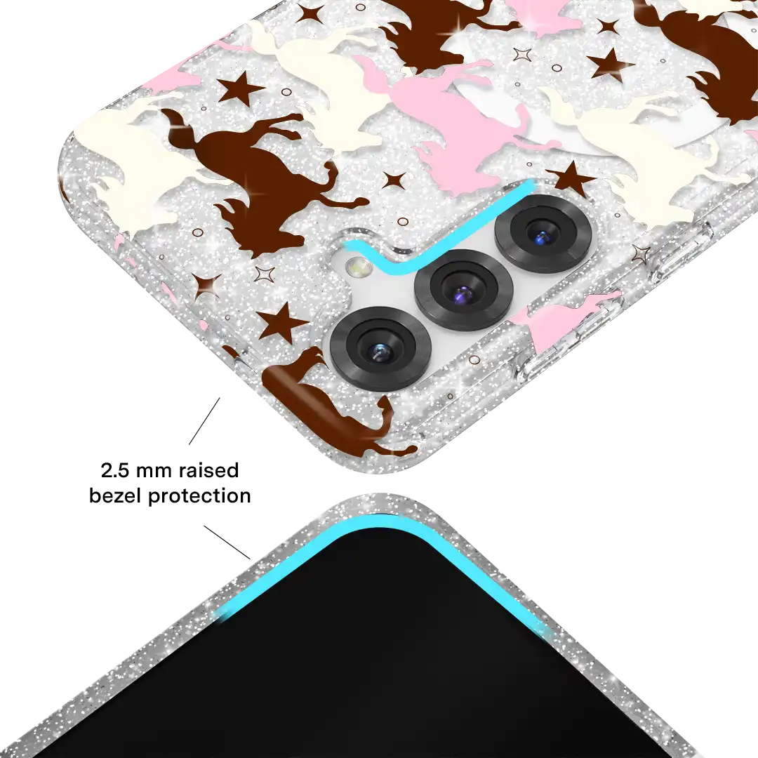 Pink Pony Glitter Samsung Case