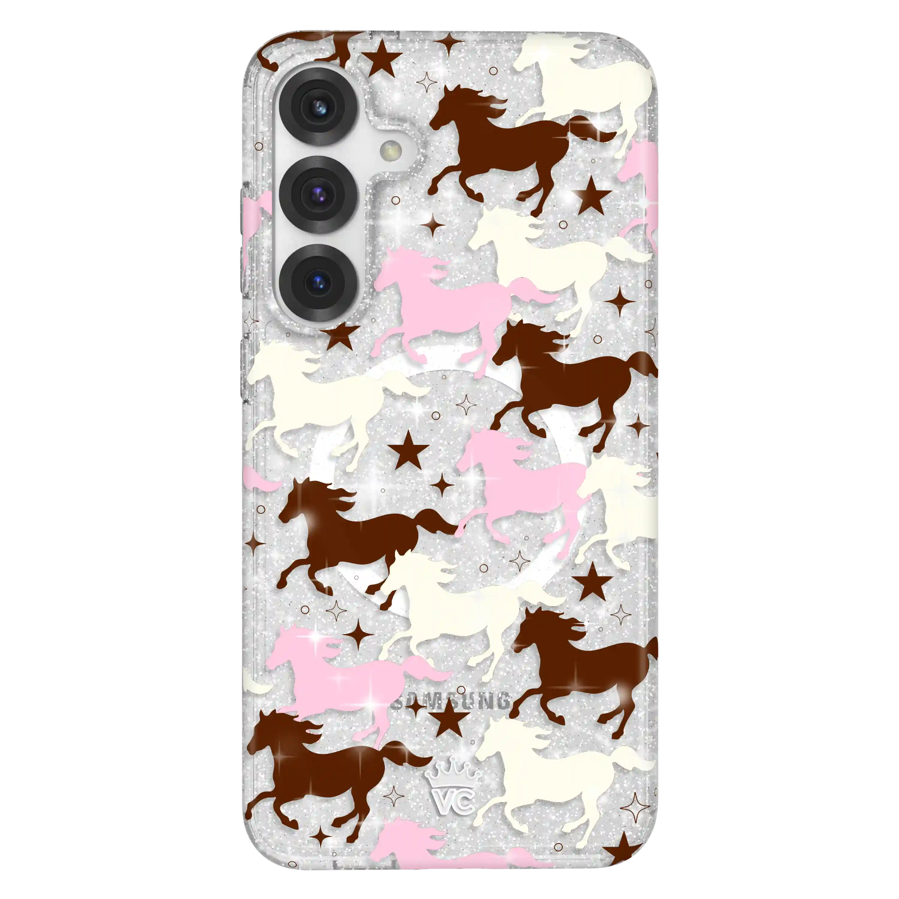 Pink Pony Glitter Samsung Case