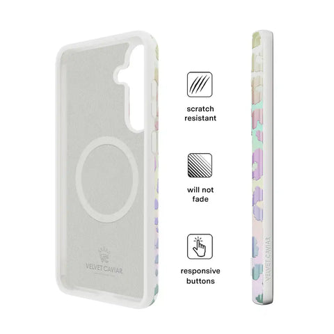 White Opal Leopard Samsung Case