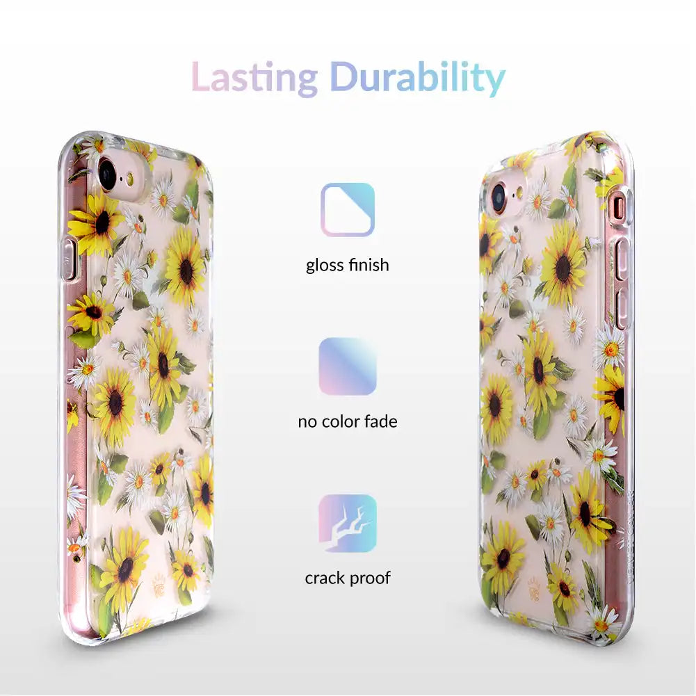 Sunflower Daisy Clear iPhone Case