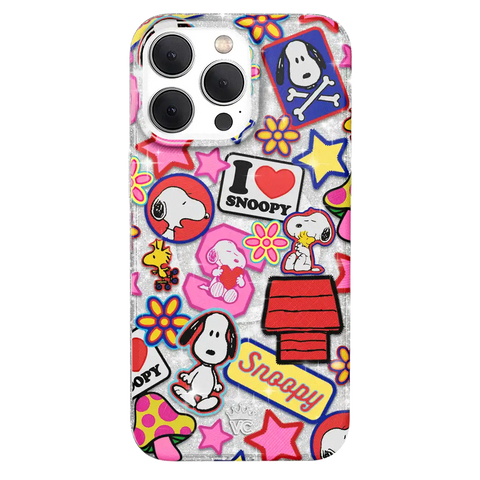 Snoopy Patchwork Glitter iPhone Case