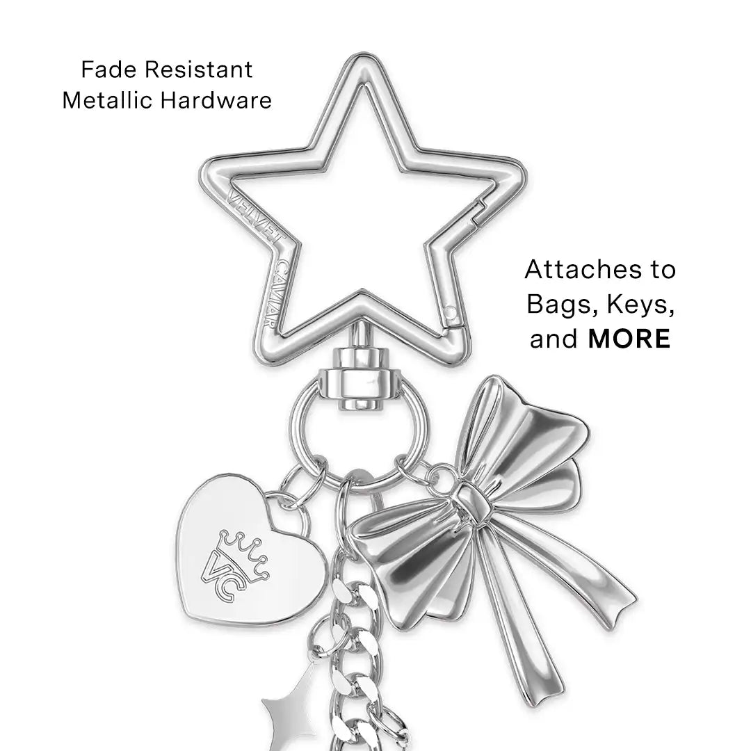Pink Star Bag Charm