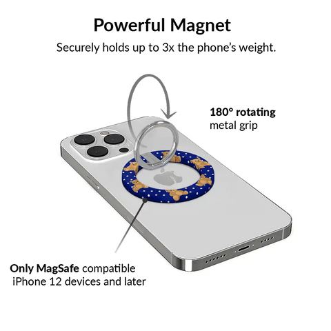 Winter Teddy MagSafe Grip Ring